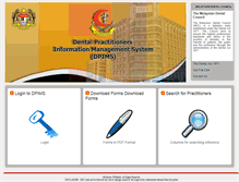 Tablet Screenshot of dpims.moh.gov.my